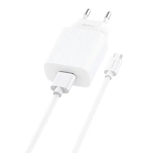 Foneng EU28 USB-A hálózati töltő adapter + USB-A - MICRO-USB kábel QC 3.0