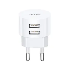 USAMS T20 hálózati gyorstöltő adapter CC80TC01 2.1A fehér