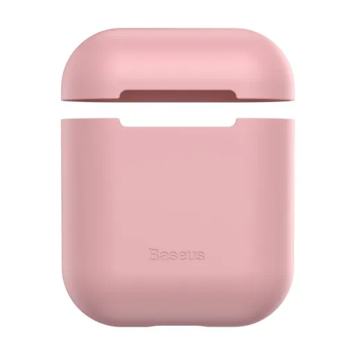 Baseus Airpods 1/2 Ultravékony szilikon tok pink (WIAPPOD-BZ04)