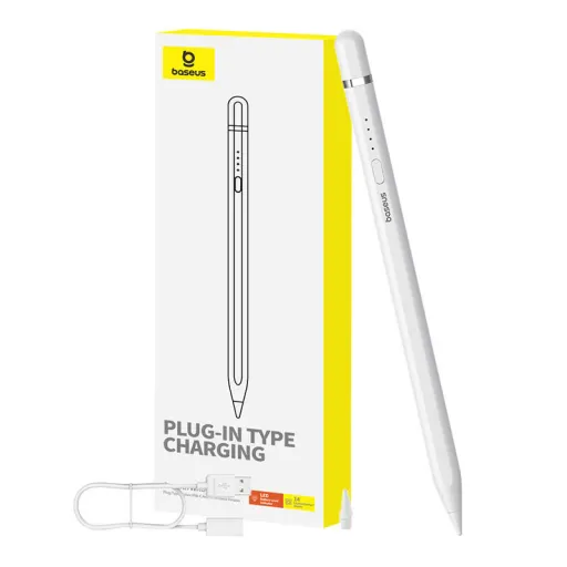 Active stylus Baseus Smooth Writing Series Stylus plug-in USB-C töltéssel (fehér)