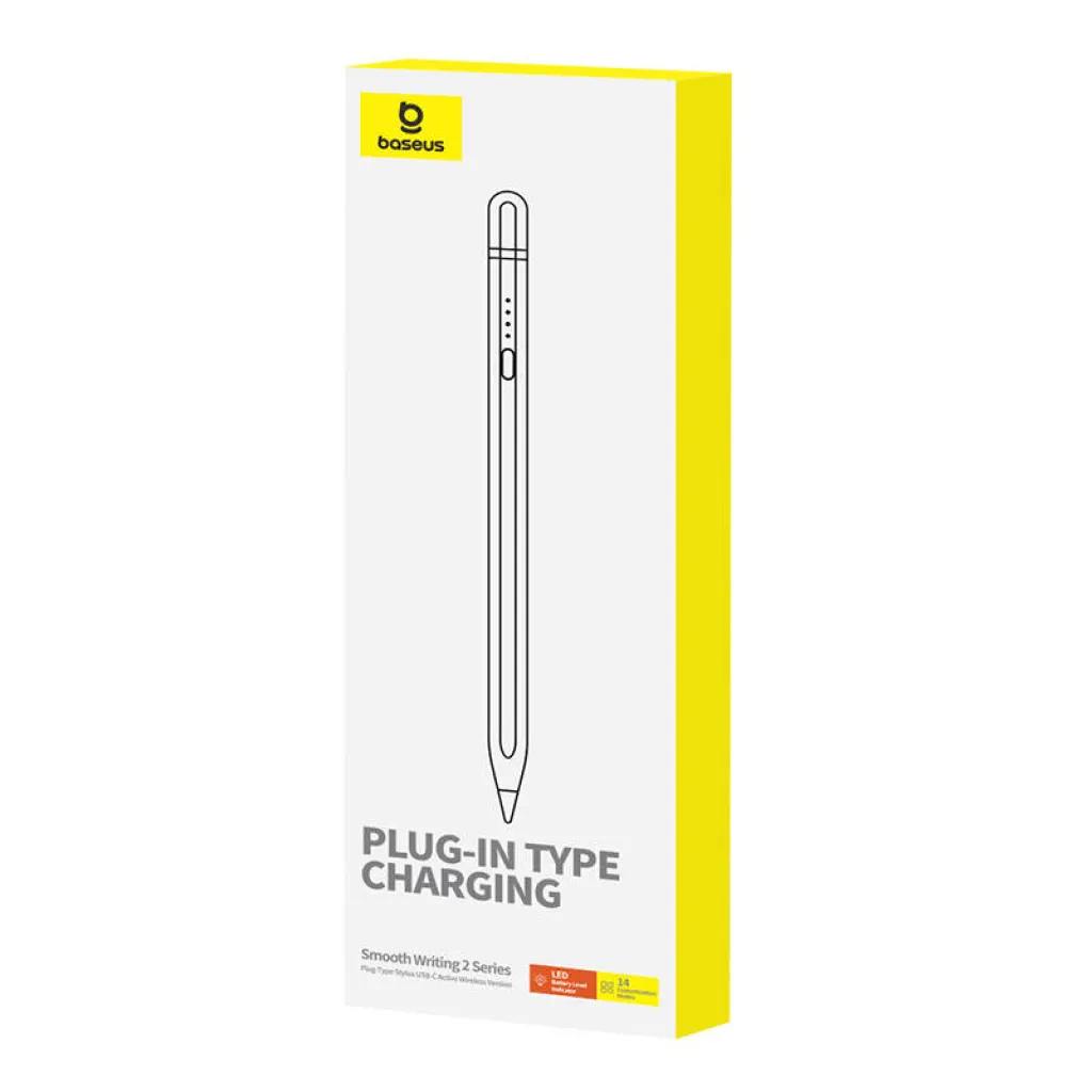 Active stylus Baseus Smooth Writing Series Stylus plug-in USB-C töltéssel (fehér) - 7