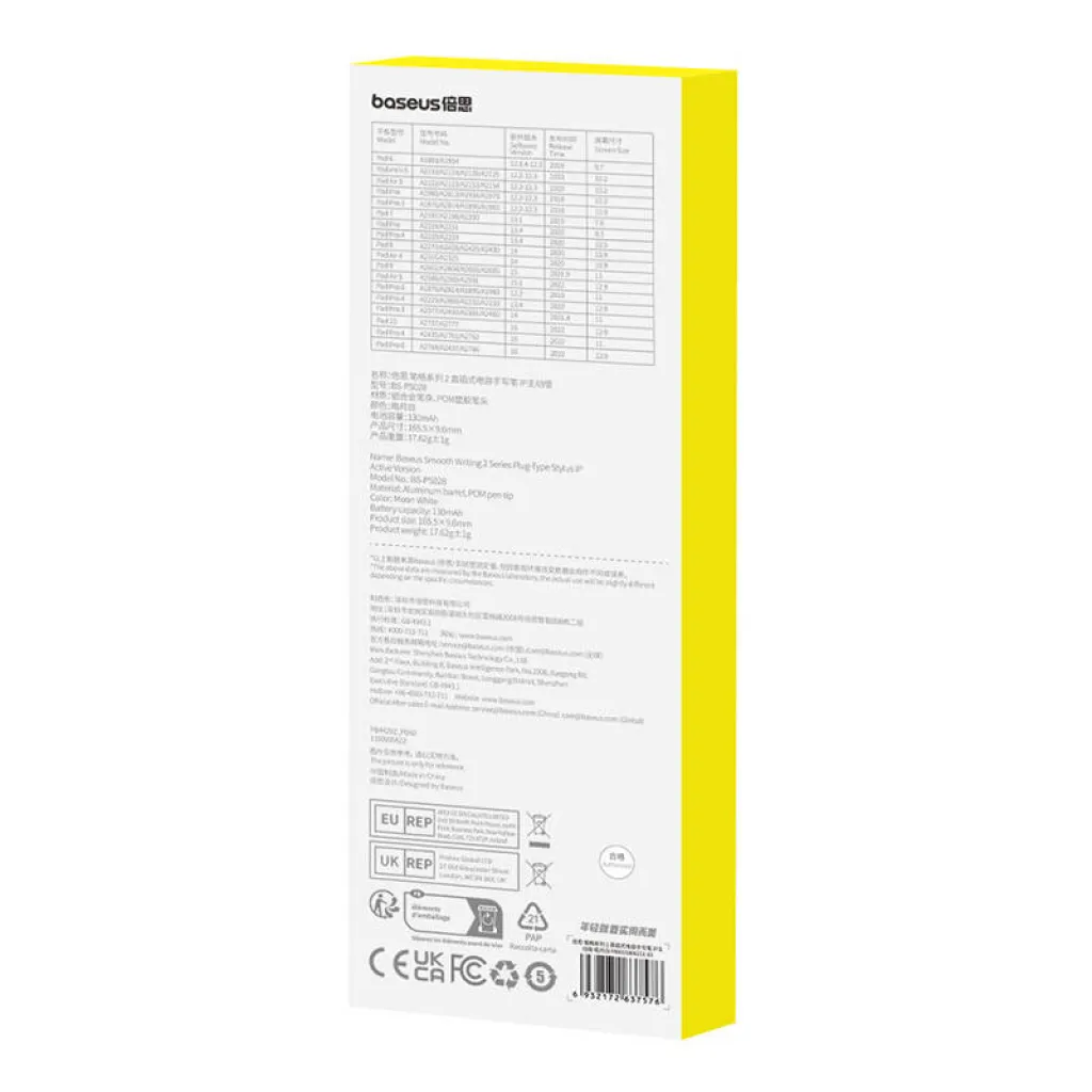 Active stylus Baseus Smooth Writing Series Stylus plug-in Lightning töltéssel (fehér)  - 11