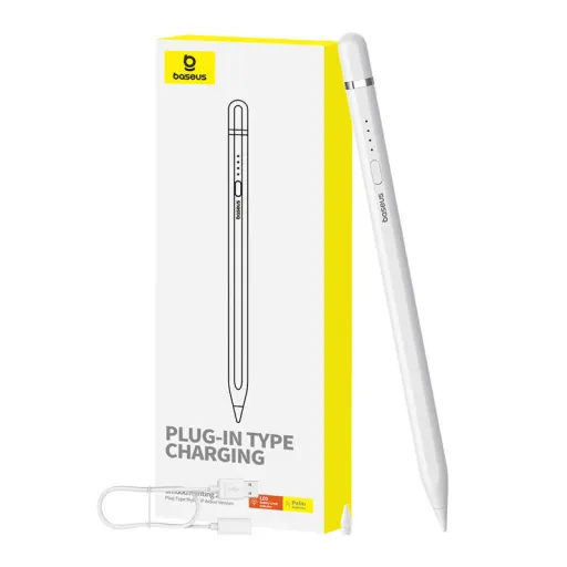 Active stylus Baseus Smooth Writing Series Stylus plug-in Lightning töltéssel (fehér) 