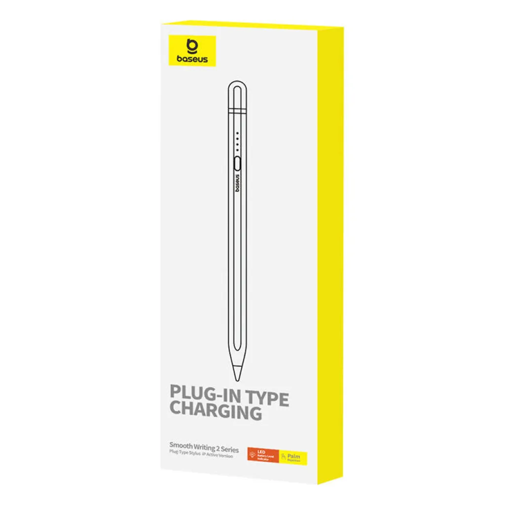 Active stylus Baseus Smooth Writing Series Stylus plug-in Lightning töltéssel (fehér)  - 9