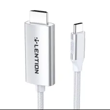 Lention USB-C - HDMI kábel 4K60Hz HDMI, 3m (ezüst)