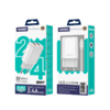 Jellico EU02 sieťový nabíjací adaptér 2.4A 12W 2xUSB + Lightning kábel biely - 1. kép