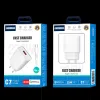 Jellico C7 hálózati töltő adapter 22.5W USB QC3.0 fehér - 0. kép