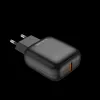 Jellico C32 hálózati töltő adapter 18W USB QC3.0 fekete - 0. kép