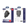 Jellico C32 hálózati töltő adapter 18W USB QC3.0 + Type C kábel fekete - 0. kép