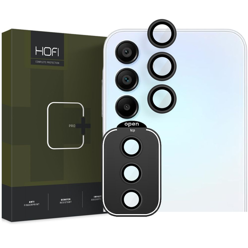 Samsung Galaxy A35 5G Hofi CamRing Pro+ kameralencse védő üvegfólia fekete Samsung Galaxy A35 5G Hofi CamRing Pro+ kameralencse védő üvegfólia fekete