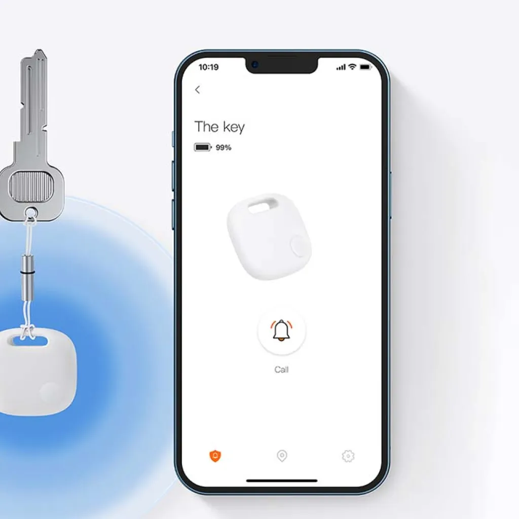 Baseus T2Pro Bluetooth nyomkövető zsinórral (fehér) - 8