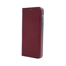 Samsung Galaxy S21 FE Mágneses bőr fliptok burgundy