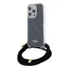 iPhone 15 Pro GUESS 4G IML Printed Crossbody Strap tok fekete (GUHCP15LHC4SEK) thumbnail