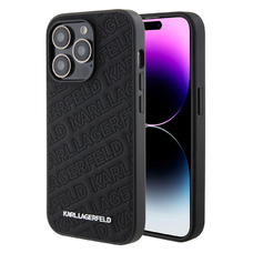 iPhone 15 Pro Karl Lagerfeld PU Quilted Pattern tok fekete (KLHCP15LPQKPMK)