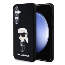 Samsung Galaxy S24 Karl Lagerfeld Liquid Silicone Ikonik NFT tok fekete (KLHCS24SSNIKBCK)