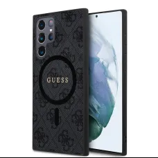 Samsung Galaxy S24 Ultra Guess 4G Colored Ring MagSafe tok fekete (GUHMS24LG4GFRK)