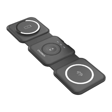 Choetech T588-F 3 v 1 magnetická bezdrôtová nabíjačka 15W (čierna) Choetech T588-F 3 v 1 magnetická bezdrôtová nabíjačka 15W (čierna)