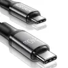 Rocoren USB-C - USB-C Retro Series 1m 240W gyorstöltő kábel (szürke) - 3. kép