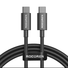 Rocoren USB-C - USB-C Simples Series 1m 100W gyorstöltő kábel (fekete)