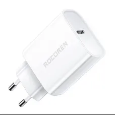 Rocoren USB-C hálózati töltő adapter PD 20W fehér