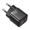 Rocoren hálózati töltő adapter MiniGaN USB-C, USB, 20W (fekete) - 1. kép