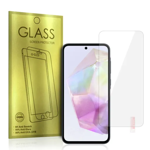 Samsung Galaxy A35 5G/A55 5G Glass Gold kijelzővédő üvegfólia