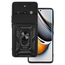 Puzdro Realme 11 Pro/Pro Plus Slide Camera Armor s výklopným stojanom čierne Puzdro Realme 11 Pro/Pro Plus Slide Camera Armor s výklopným stojanom čierne