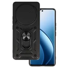 Puzdro Realme 12 Pro Plus 5G Slide Camera Armor s výklopným stojanom čierne Puzdro Realme 12 Pro Plus 5G Slide Camera Armor s výklopným stojanom čierne