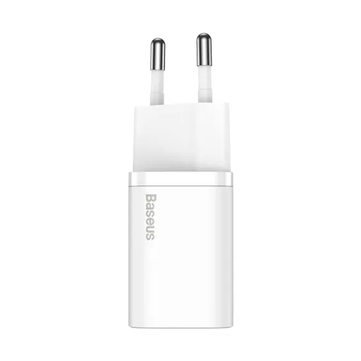 Baseus Super Si 1C Hálózati töltő adapter USB Type-C QC PD 20W 3A fehér (CCSUP-B02)