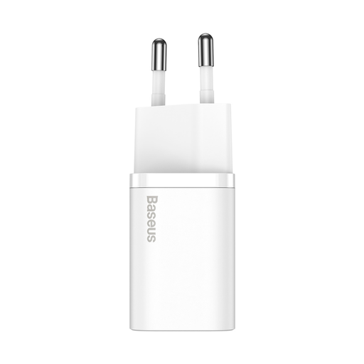 Baseus Super Si 1C Hálózati töltő adapter USB Type-C QC PD 20W 3A fehér (CCSUP-B02)