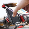 Joyroom JR-ZS265 univerzális fém biciklis és motoros telefontartó fekete-piros - 2. kép