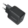 Choetech PD6051 hálózati töltő adapter GAN3 USB-C + USB-C PD 35W (fekete) - 0. kép