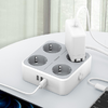 TESSAN TS-302-C-GR 4x hálózati elosztó + 2x USB-A, 1x USB-C töltő 2m - 4. kép