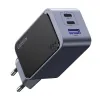 Ugreen Nexode Air 65W hálózati töltő adapter 1x USB-A + 2x USB-C (szürke) - 3. kép