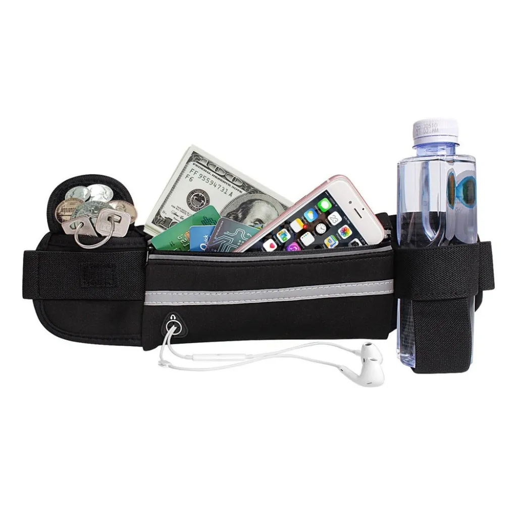 Multifunkciós öv futáshoz sárga, derékpánt futáshoz - 7