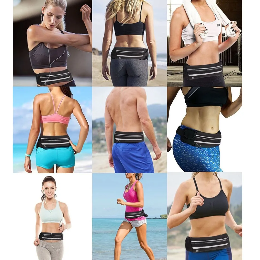 Multifunkciós öv futáshoz sárga, derékpánt futáshoz - 10