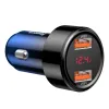 Baseus Magic szivargyújtós autós töltő 2xUSB 6A kék - 0. kép