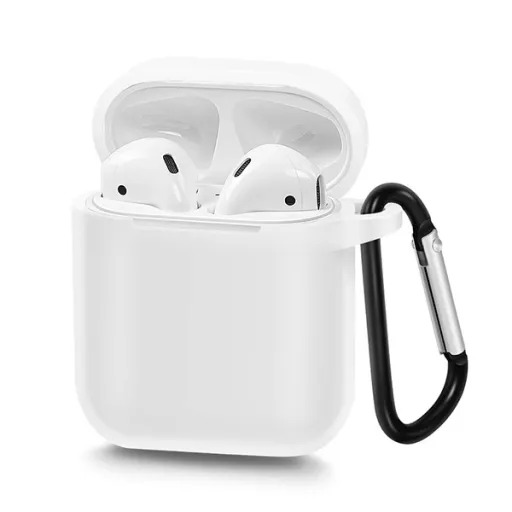 Airpods 1/2 ultravékony szilikon tok fehér Airpods 1/2 ultravékony szilikon tok fehér