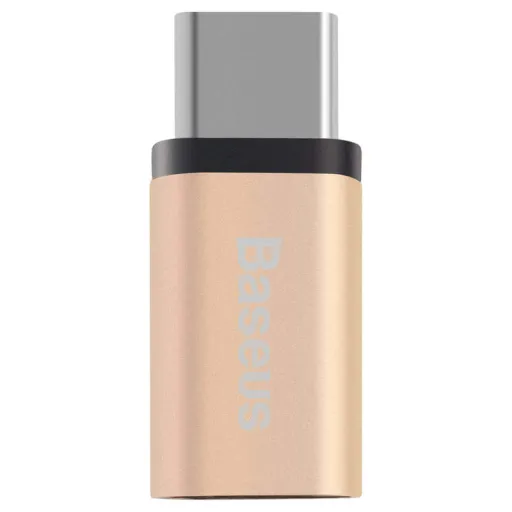 Baseus Sharp Micros USB - Type-C átalakító adapter pezsgő arany