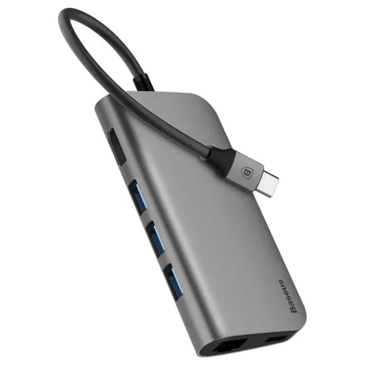 Baseus Almighty 8in1 Type-C HUB szürke színben