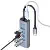 Baseus Enjoy Type-C USB elosztó szürke HUB (CAHUB-Q0G) - 3. kép