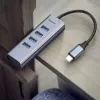 Baseus Enjoy Type-C USB elosztó szürke HUB (CAHUB-Q0G) - 4. kép
