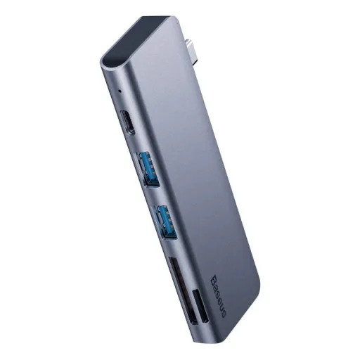 Baseus Harmonica 5in1 USB Type-C HUB szürke (CAHUB-K0G)