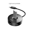 Baseus USB HUB 4 USB aljzattal fekete - 4. kép