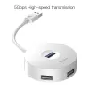 Baseus USB HUB 4 USB aljzattal fehér - 3. kép
