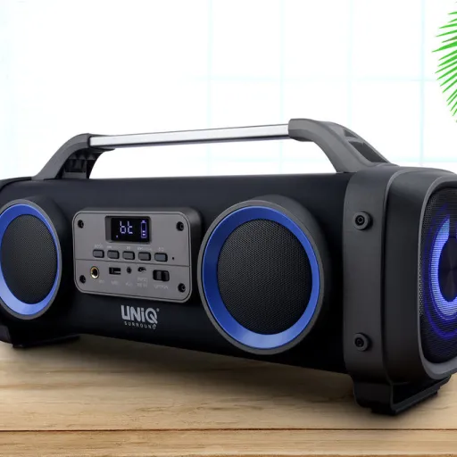 UNIQ Chant hordozható bluetooth hangszóró LED világítással fekete