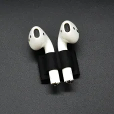 SMD HH-06 Airpods tartó, óra pántra rögzíthető szilikon fekete színben