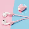 SMD HH-040 Airpods tartó szilikon kábel, mágneses, rózsaszín színben - 0. kép