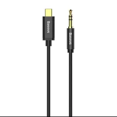 Baseus Yiven USB-C - 3.5 mm-es mini jack audio kábel, 1.2 m (fekete)