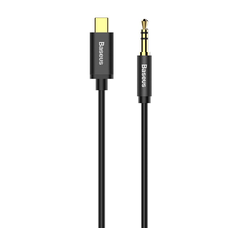 Baseus Yiven USB-C - 3.5 mm-es mini jack audio kábel, 1.2 m (fekete)